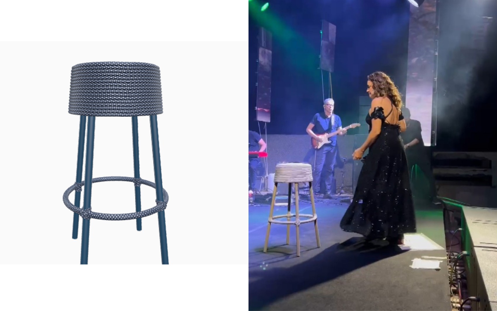 Banqueta de luxo arremessada por Daniela Mercury em show custa mais de R$ 2 mil; cena viralizou