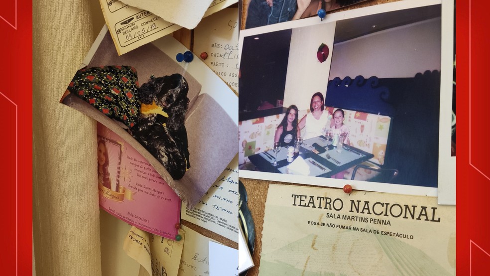 Cachorrinha e Família fazem pose para a foto — Foto: Rafael Holanda/g1