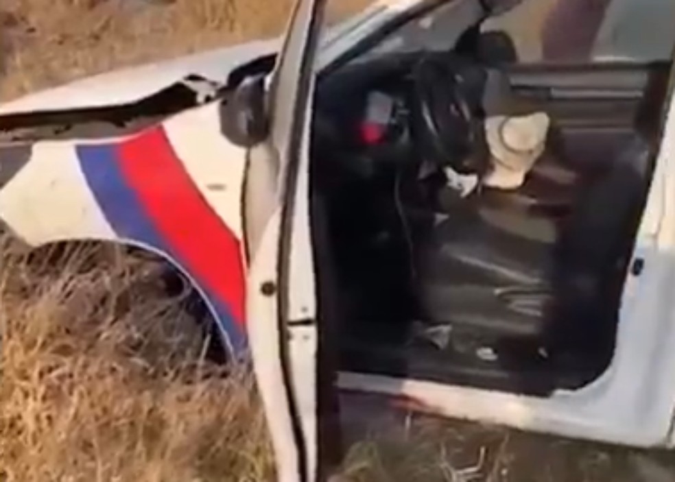 Paciente morre em acidente de ambulância na Bahia — Foto: Reprodução/TV Sudoeste