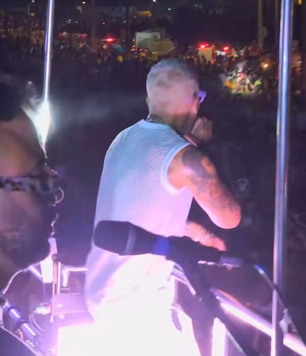Igor Kannario durante show na Barra dos Coqueiros (SE) — Foto: Reprodução/Prefeitura da Barra dos Coqueiros