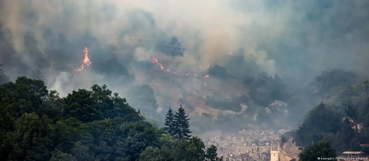 Incêndios devastam florestas durante calor intenso na Europa