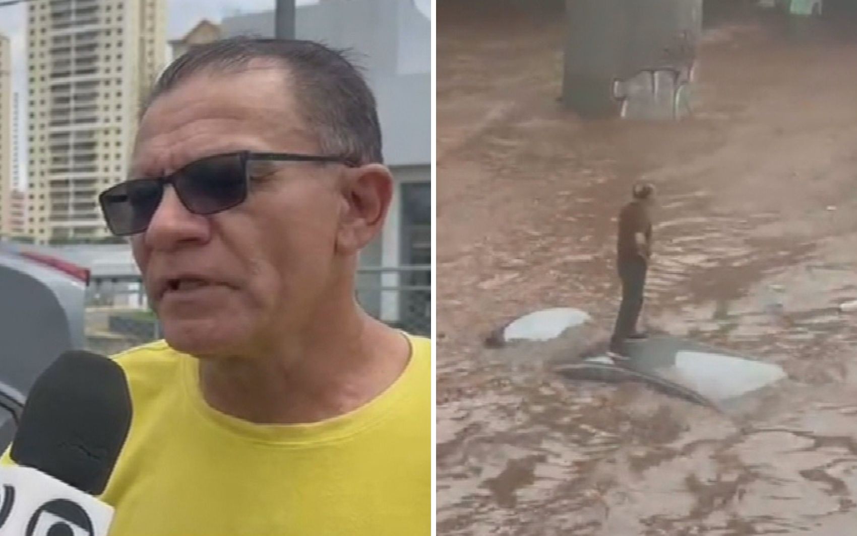 Motorista que ficou ilhado em alagamento na Marginal Botafogo diz que avenida não tinha barreira