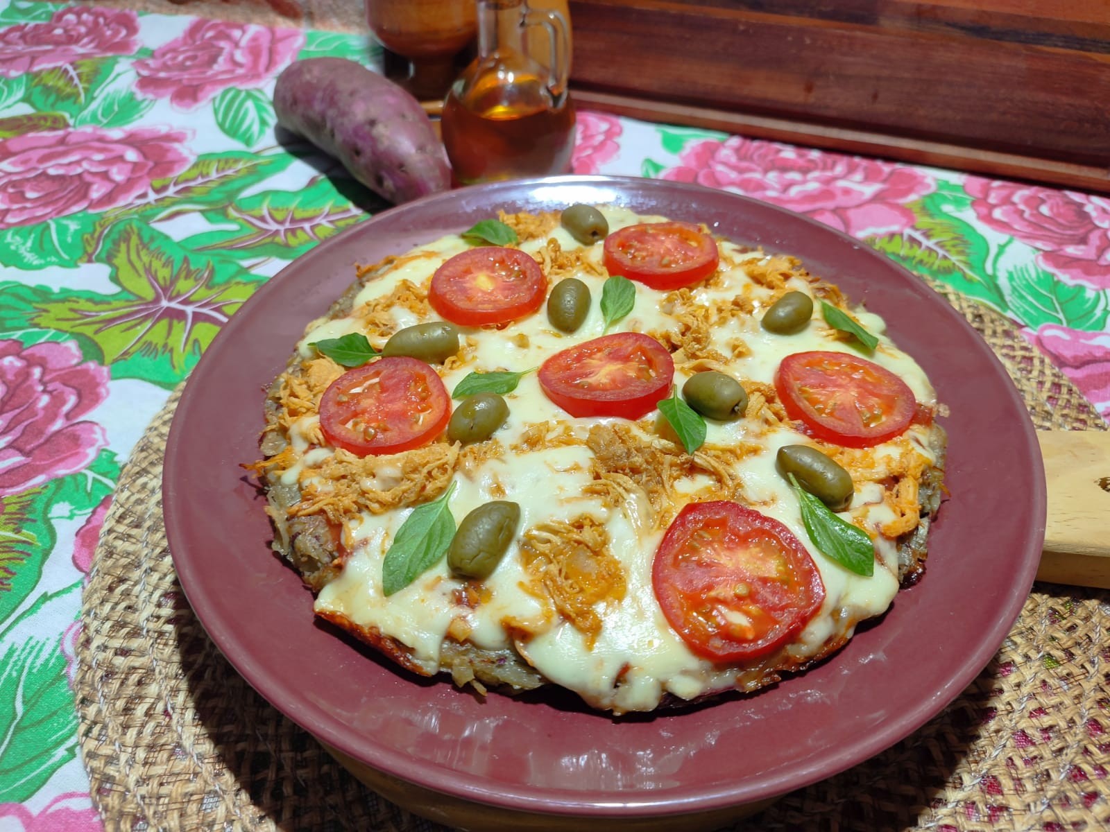 Aprenda receita de pizza com massa de batata doce 