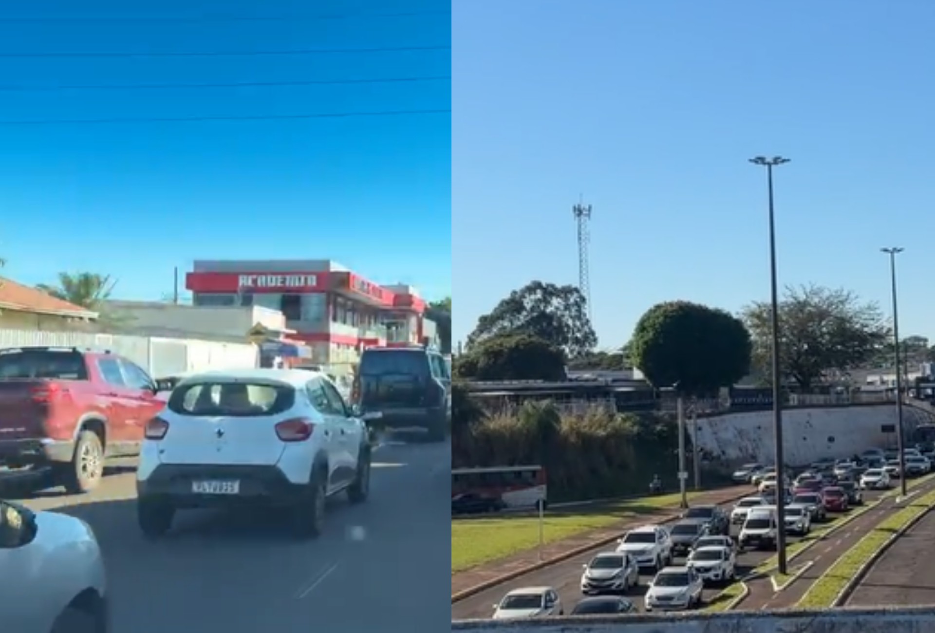 Acidente com dois carros e moto deixa trânsito caótico em Campo Grande
