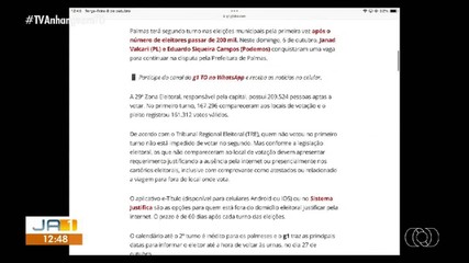 Veja o calendário eleitoral até a votação do 2ª turno em Palmas