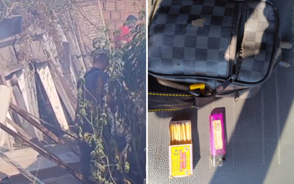 Polícia encontrou suspeito de atear fogo em terreno em Batatais, SP, após denúncia anônima — Foto: Divulgação
