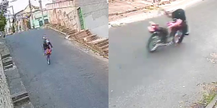 Homem morre ao 'voar' com moto, perder o controle e ser lançado contra carro durante fuga; VÍDEO 