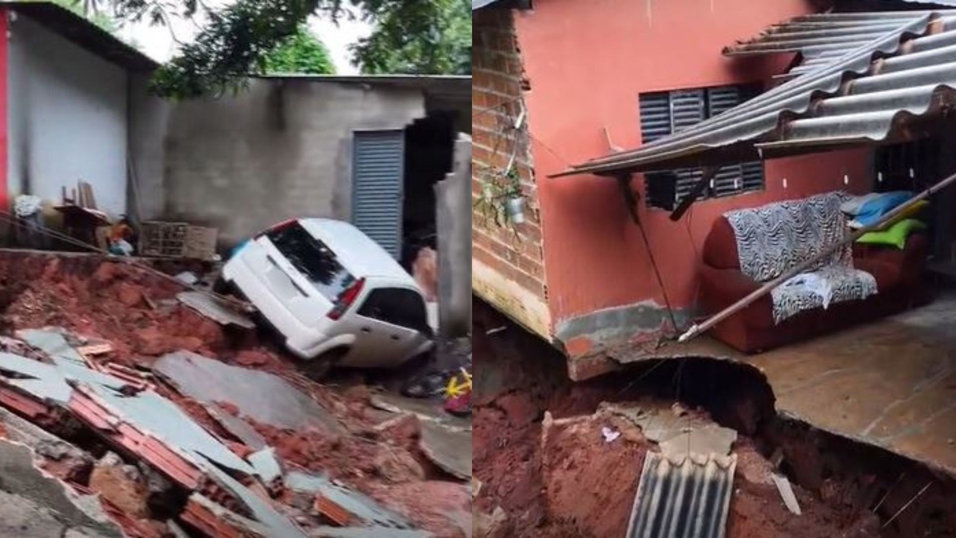 Temporal destrói três casas em Goiânia
