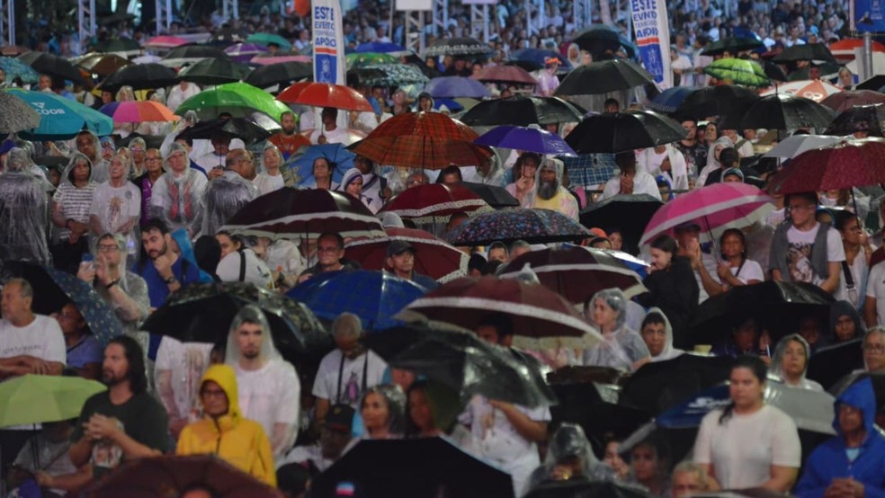 Romaria dos Homens atrai 1,2 milhão de fiéis, durante a Festa da Penha 2026 — Foto: Comunicação Festa da Penha 2026