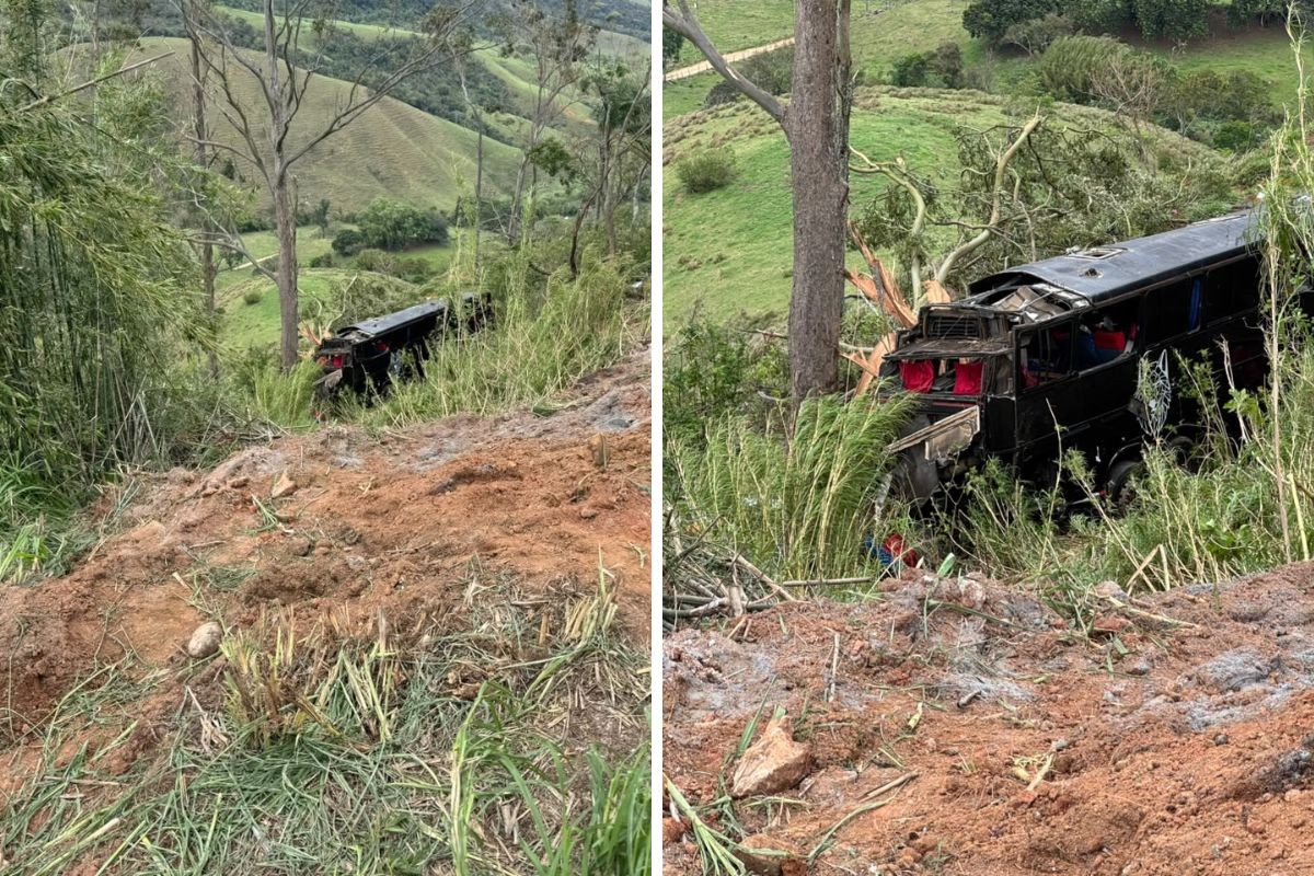 Ônibus cai em ribanceira e provoca tragédia com seis mortes em Cruzeiro