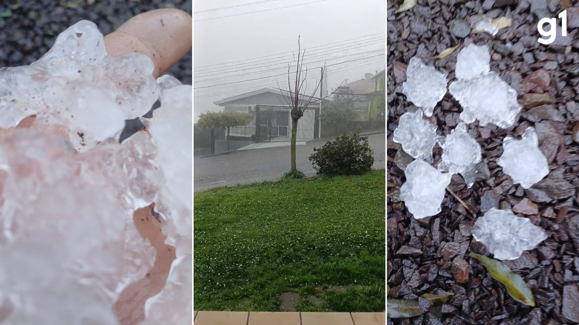 Formação de ciclone provoca granizo no RS e Defesa Civil emite aviso para chuva forte e até tornados