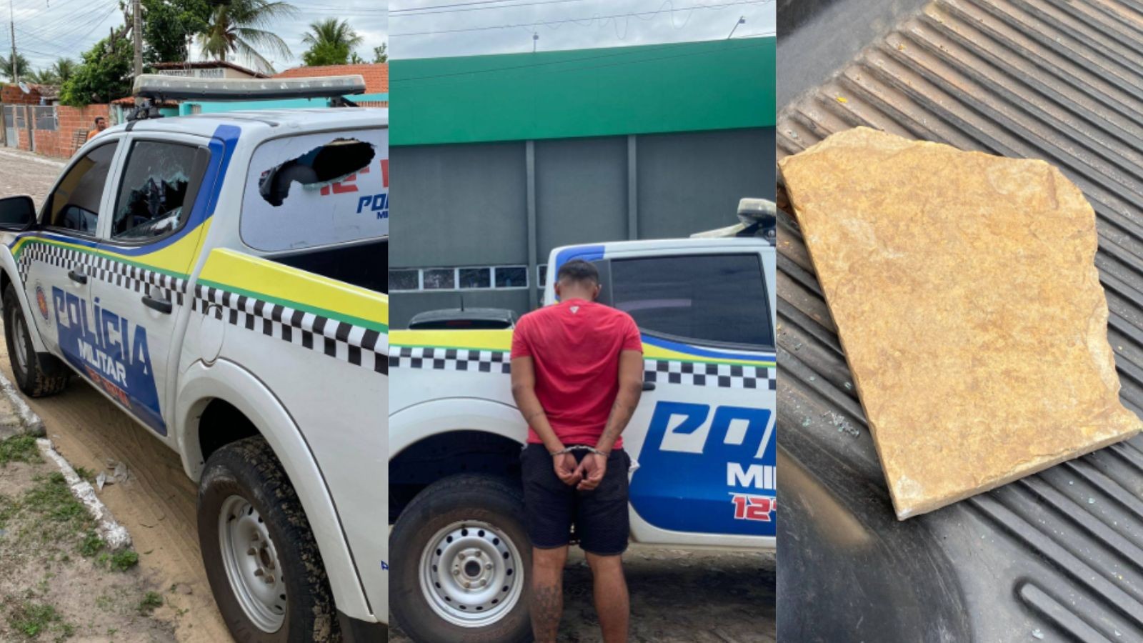 Homem quebra vidro de viatura após tentar se entregar à polícia sem mandado em aberto e acaba detido no PI