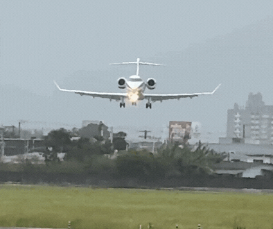 'Caranguejando': avião com Luciano Hang pousa 'de lado' por causa do vento forte em SC; VÍDEO