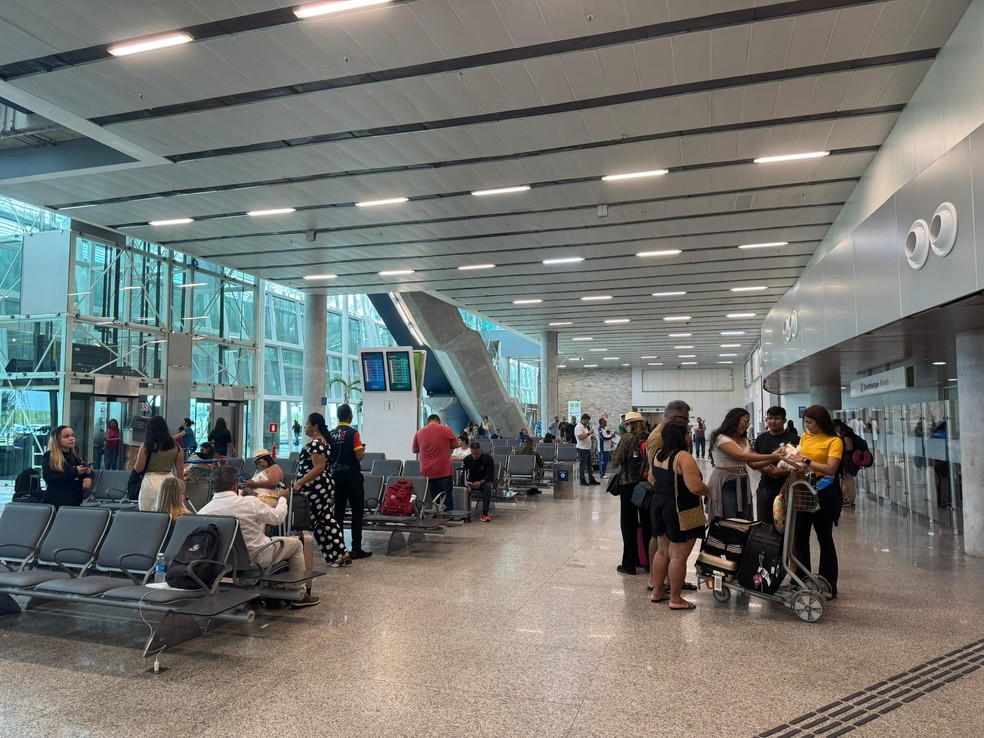 Aeroporto Internacional Aluízio Alves, Aeroporto de Natal, saguão — Foto: Sérgio Henrique Santos/Inter TV