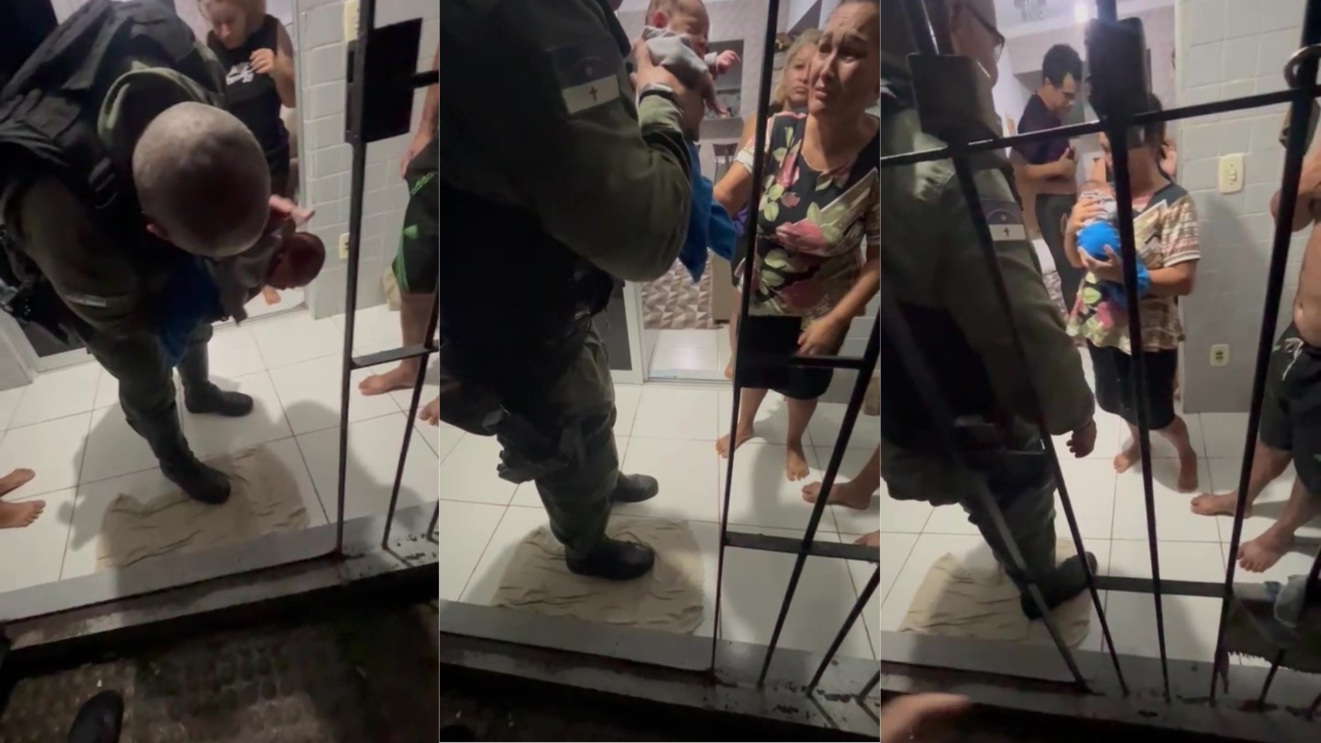 'Ele voltou': policiais fazem manobra de Heimlich e salvam bebê de cinco dias engasgado no Grande Recife; VÍDEO