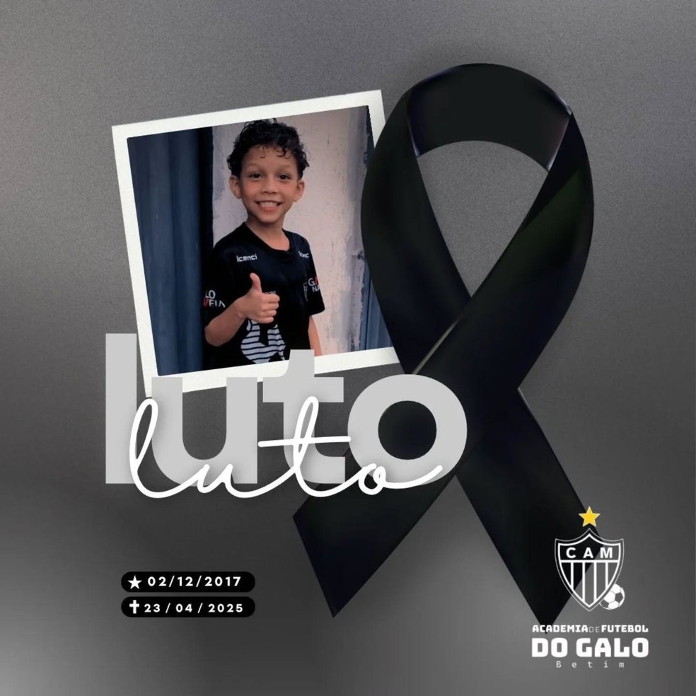 Academia de Treinamento do Galo prestou homenagens à Arthur Saymon — Foto: Reprodução/Redes sociais