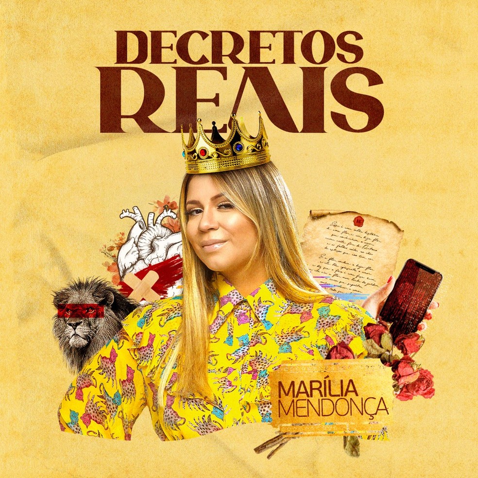 Capa do álbum 'Decretos reais', de Marília Mendonça — Foto: Divulgação