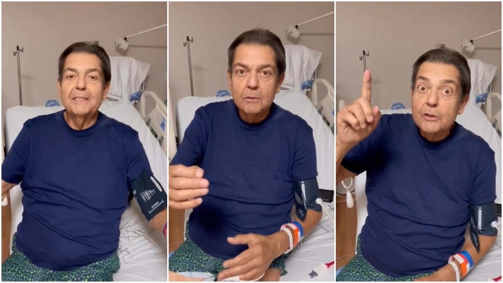 Faustão faz vídeo para falar sobre estado de saúde — Foto: Reprodução/Instagram