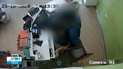 Câmeras de segurança registram ação de criminosos em loja de chocolate em Porto Nacional