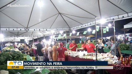 Feirantes de Palmas se adaptam ao ponto temporário do Aureny III