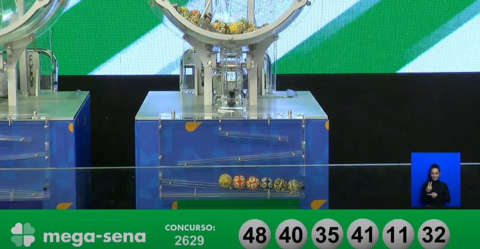 Mega-Sena, concurso 2.629 — Foto: Reprodução/Caixa