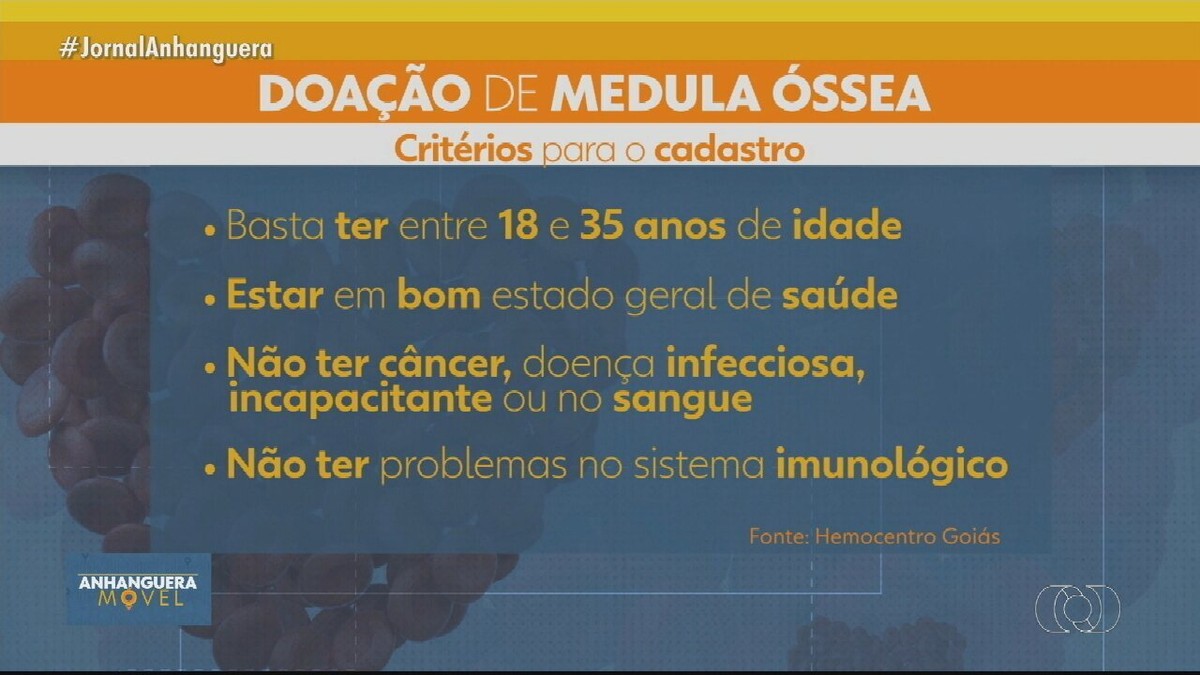 Doação De Medula óssea Saiba Como Se Cadastrar Para Ser Um Doador Em Goiás Goiás G1 7761