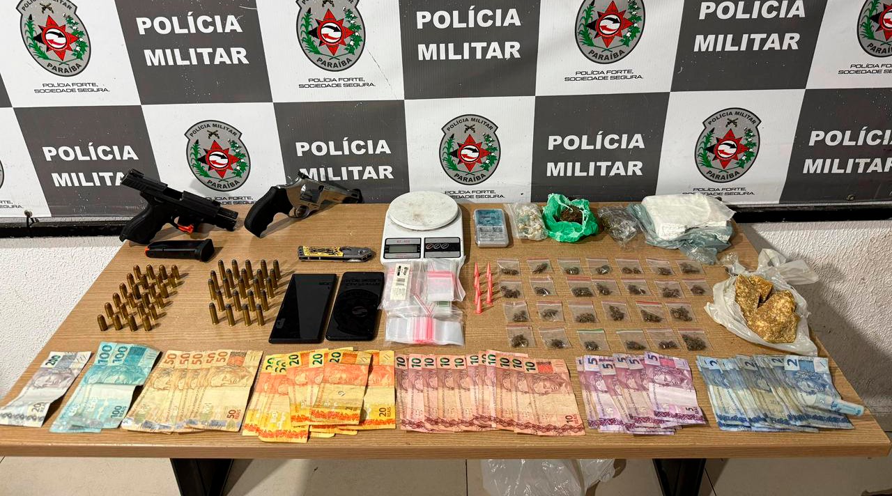 Homens são presos por tráfico de drogas após troca de tiros em João Pessoa