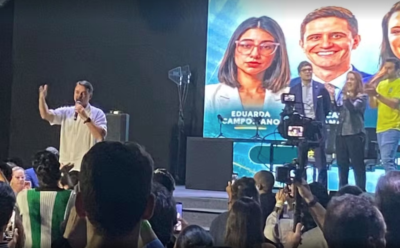 Em evento com Flávio, Marçal defende 'vender o medo' para conquistar eleitor