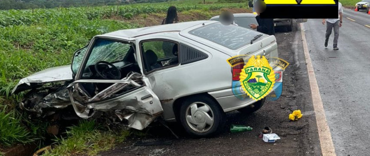 Motorista morre após bater o carro em tentativa de ultrapassagem, no Paraná
