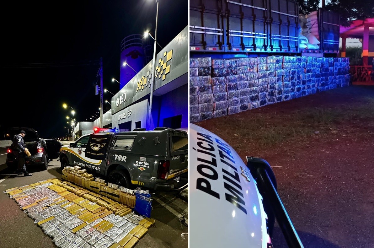 Polícia Rodoviária apreende mais de 4,3 toneladas de maconha em duas ocorrências no interior de SP