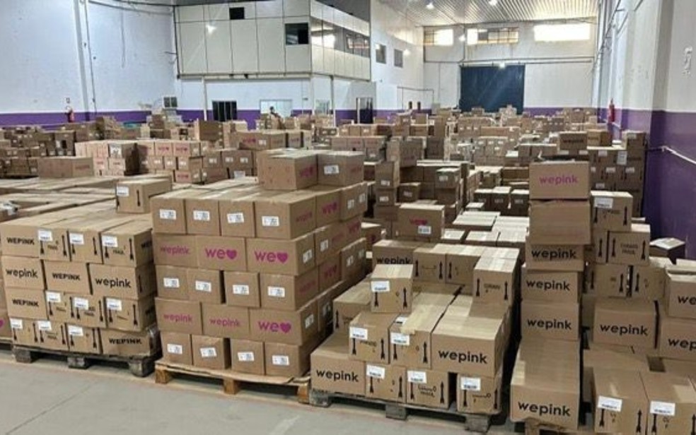 Dep&oacute;sito da We Pink, em An&aacute;polis &mdash; Foto: Divulga&ccedil;&atilde;o/Prefeitura de An&aacute;polis