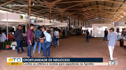 Saiba critérios e normas para expositores na Agrotins