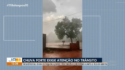 Chuva forte em Araguaína exige atenção no trânsito
