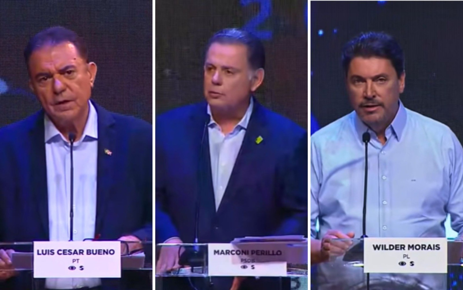 Candidatos ao governo de Goiás apresentam propostas e fazem críticas à ausência de Daniel Vilela em debate