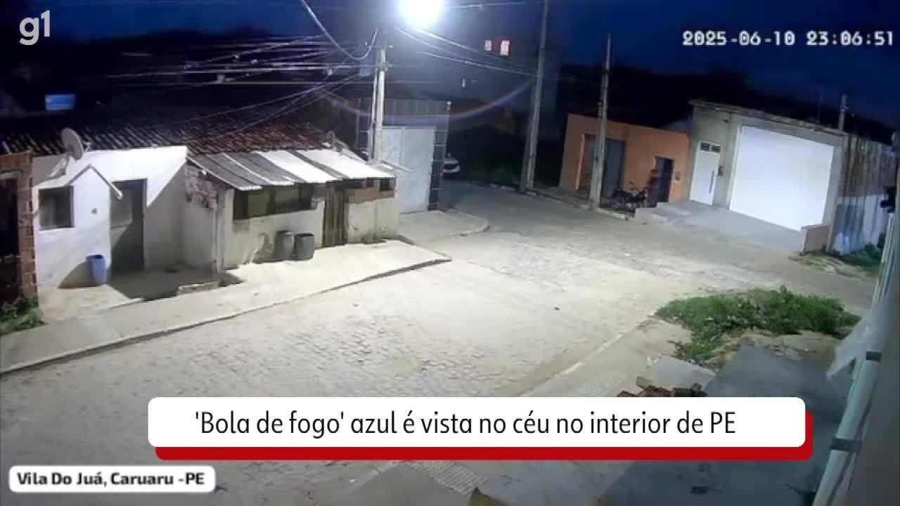 ‘Bola de fogo’ é vista no céu no interior de PE; VÍDEO