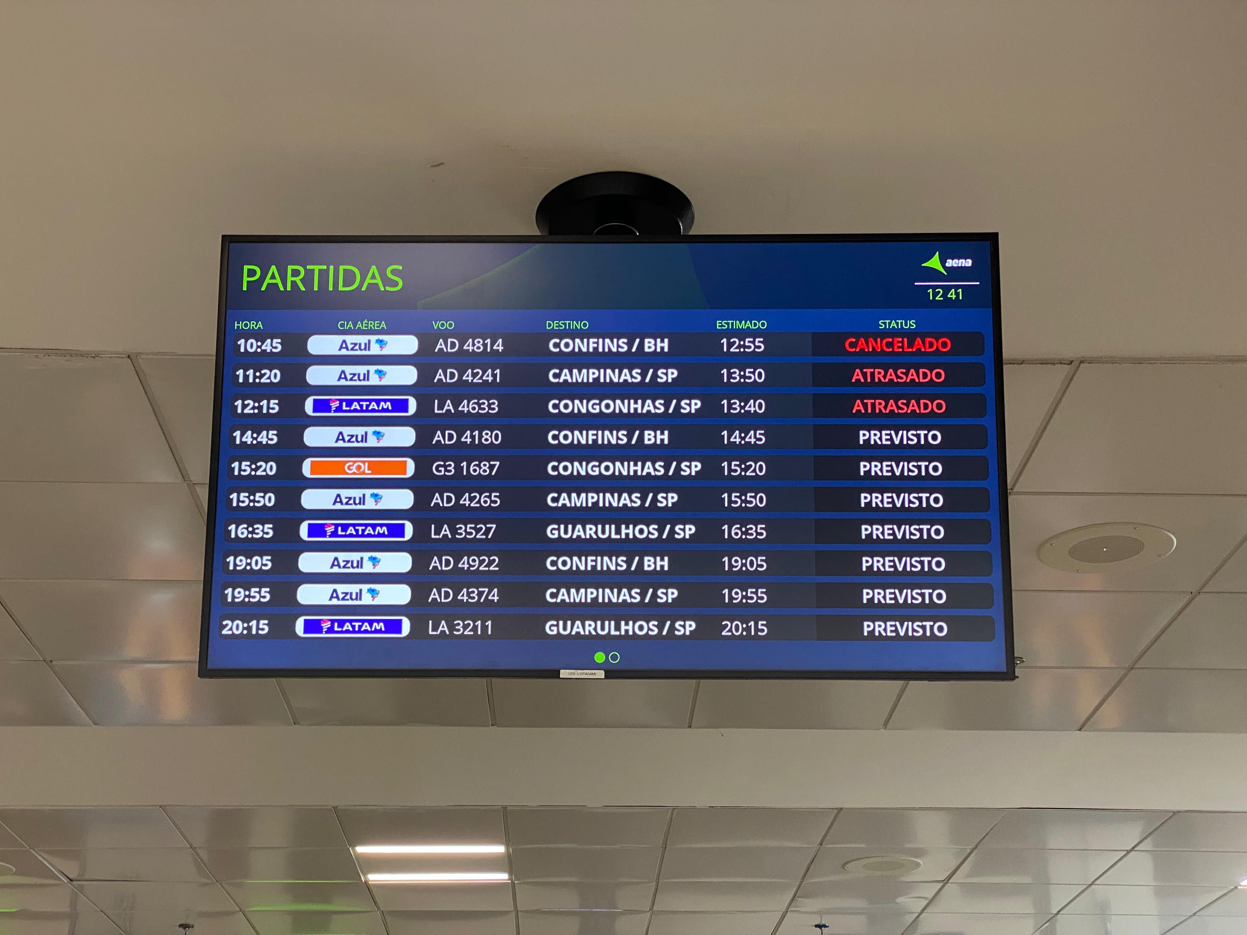 Nevoeiro causa cancelamento de voos em Uberlândia