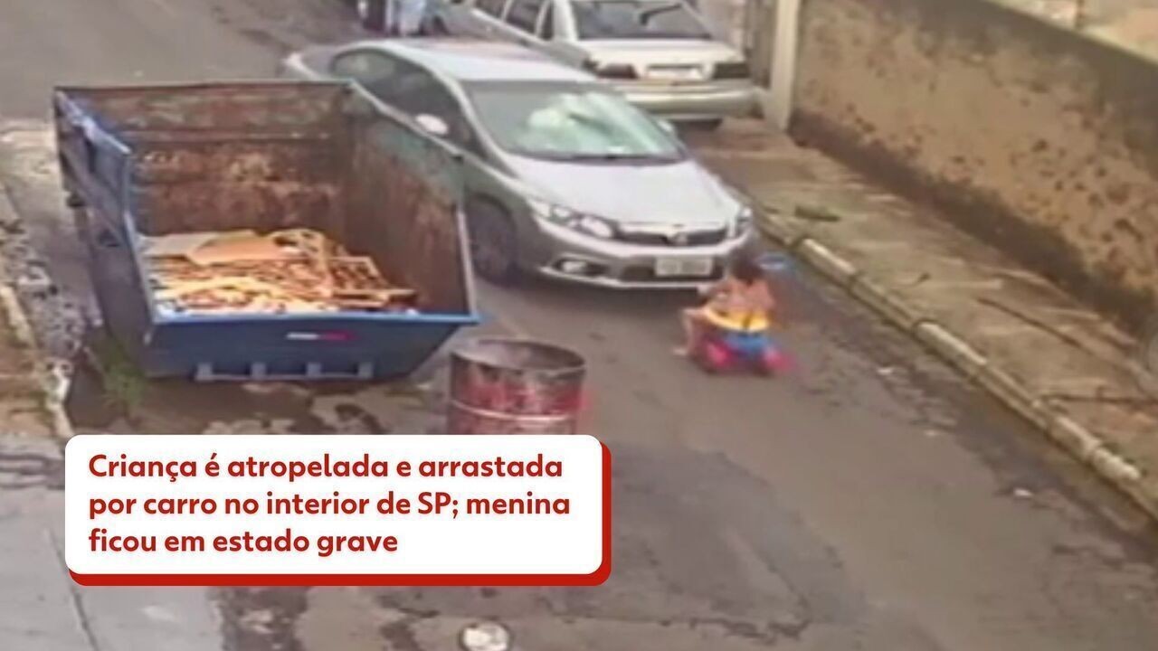 VÍDEO: menina que brincava na rua sobrevive após ser atropelada e ...