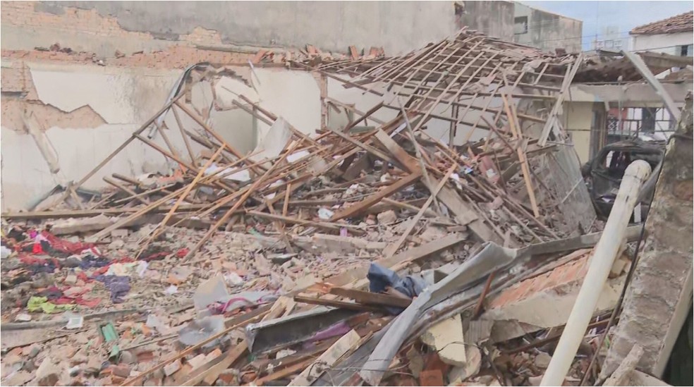 Destruição no Tatuapé após explosão — Foto: Reprodução/TV Globo