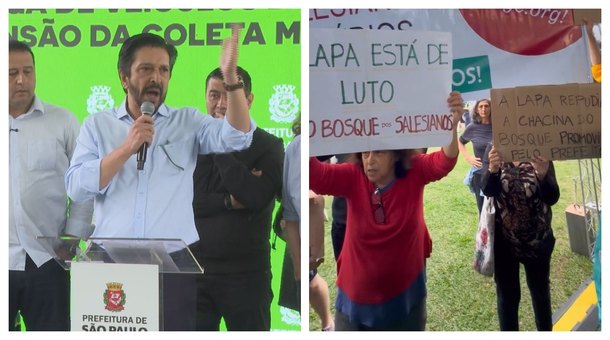 Nunes é alvo de protesto de moradores por causa do corte de 118 árvores de bosque na Lapa