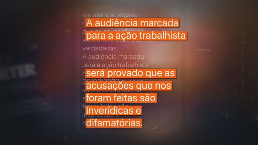 Ex-patrões dizem que vão provar inocência em caso trabalhista. — Foto: TV Globo/Reprodução