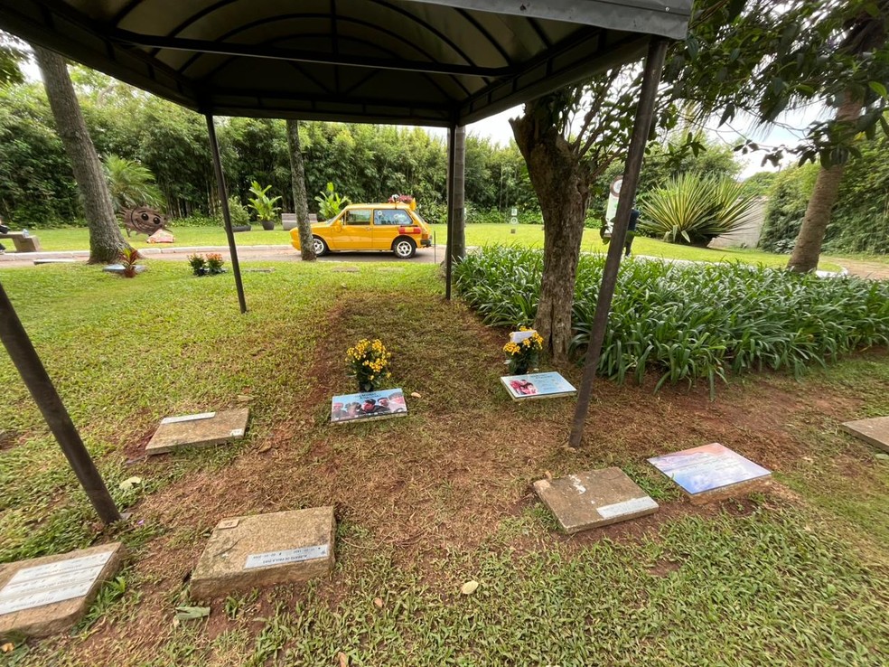 Integrantes dos Mamonas Assassinas foram sepultados no Cemitério Primaveras, em Guarulhos. — Foto: Paola Patriarca/g1