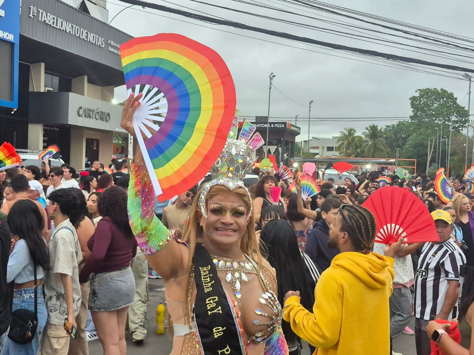 Desfile termina no Palácio Rio Branco, região central — Foto: Walace Gomes/g1