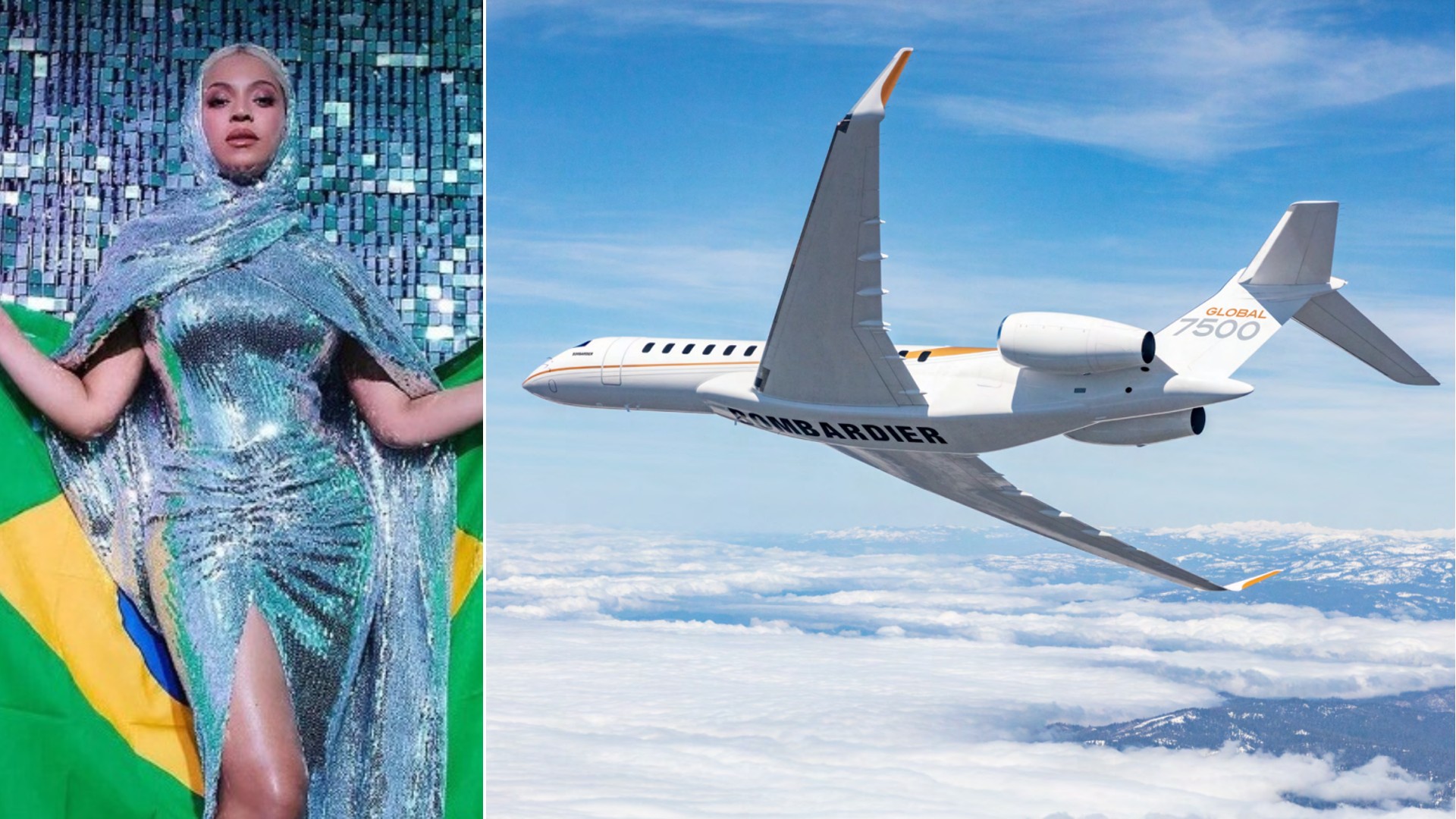 Beyoncé em avião de R$ 363 milhões: conheça modelo do maior jato executivo do mundo usado na viagem da cantora ao Brasil