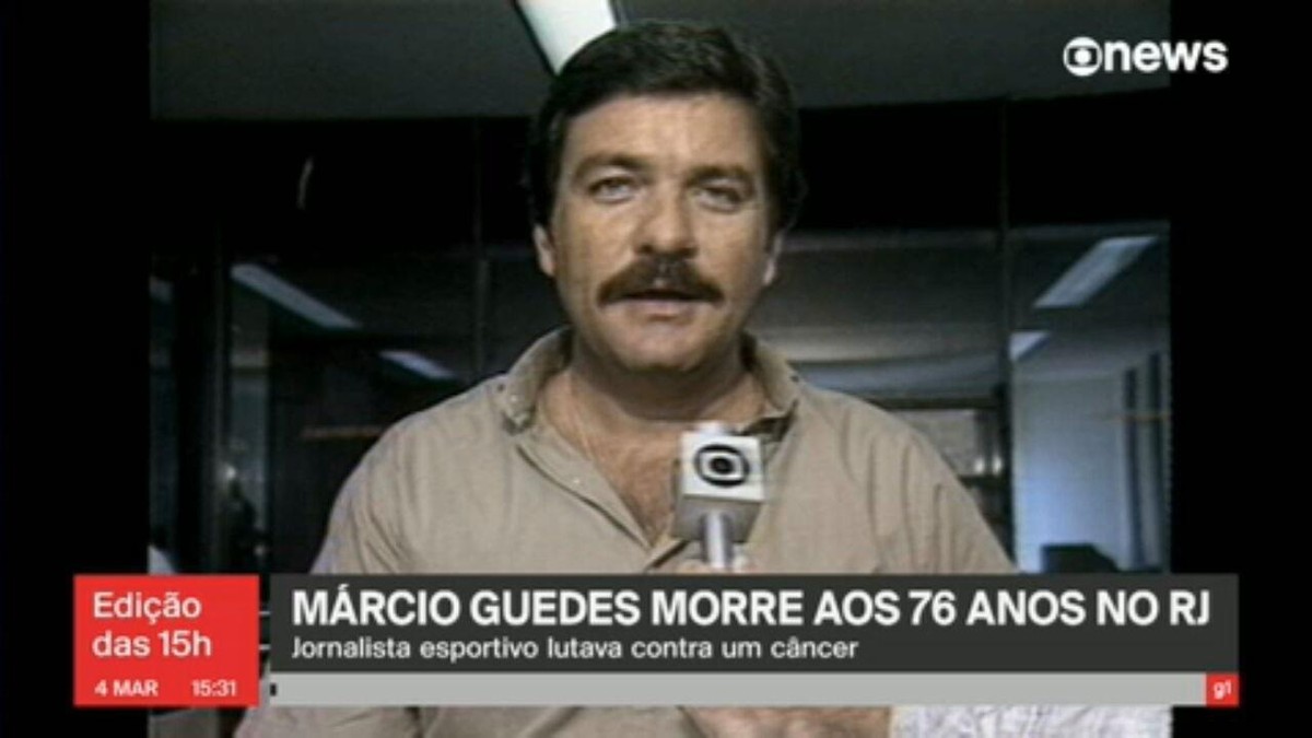futebol rmc Jornalista esportivo Marcio Guedes morre aos 75 anos no Rio de  Janeiro