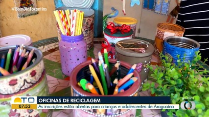 Oficina de reciclagem para crianças e adolescentes será realizada em Araguaína