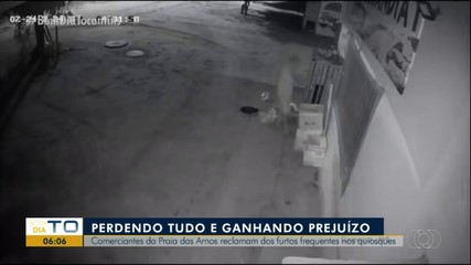 Comerciantes de praia em Palmas reclamam de furtos frequentes em quiosques