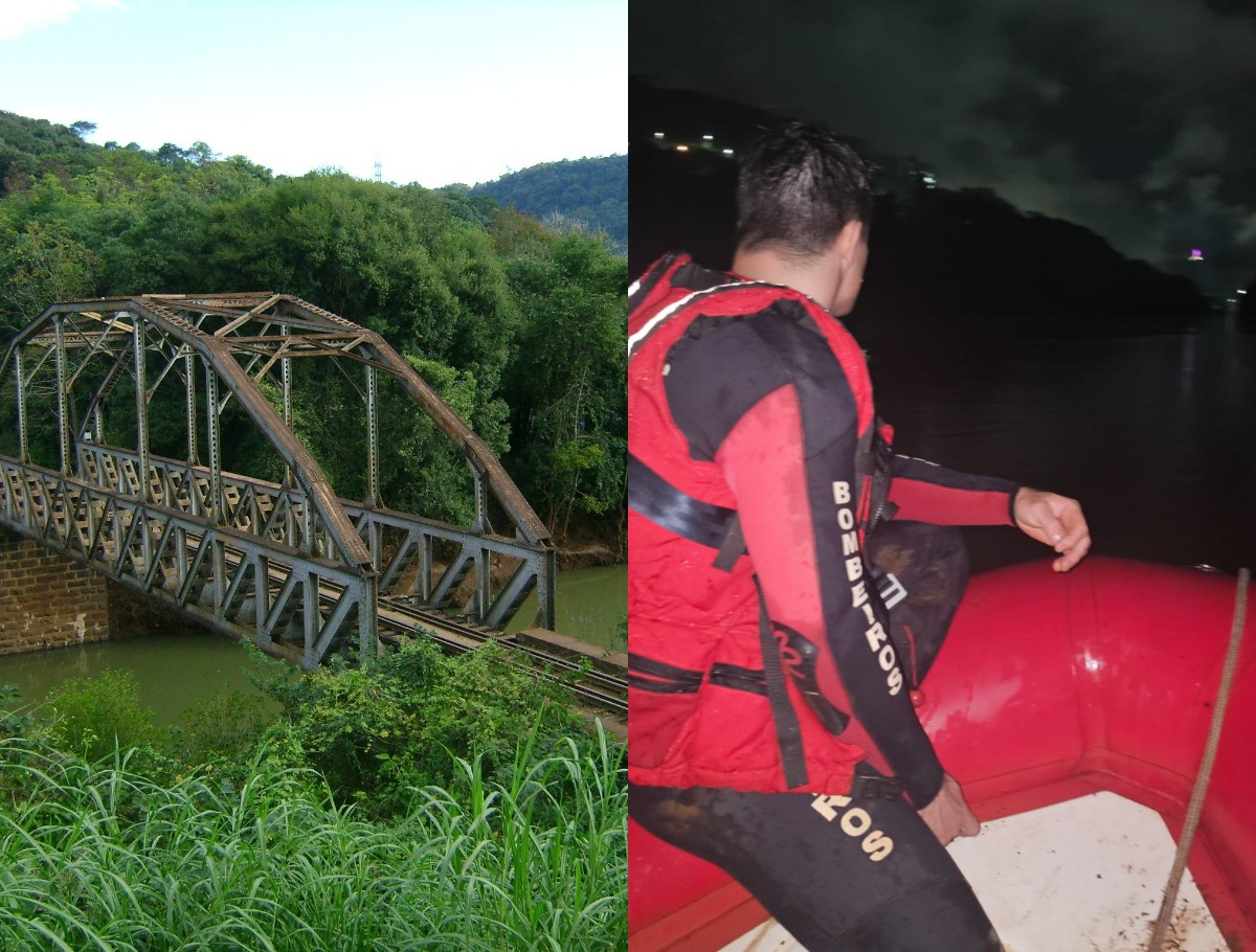 Mulher desaparece após se desequilibrar e cair de ponte de ferro centenária em SC