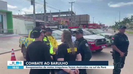 Operação destrói mais de 120 escapamentos irregulares de motos em Ourilândia do Norte