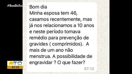 Telespectadores tiram dúvidas sobre gravidez tardia no Bom Dia Responde