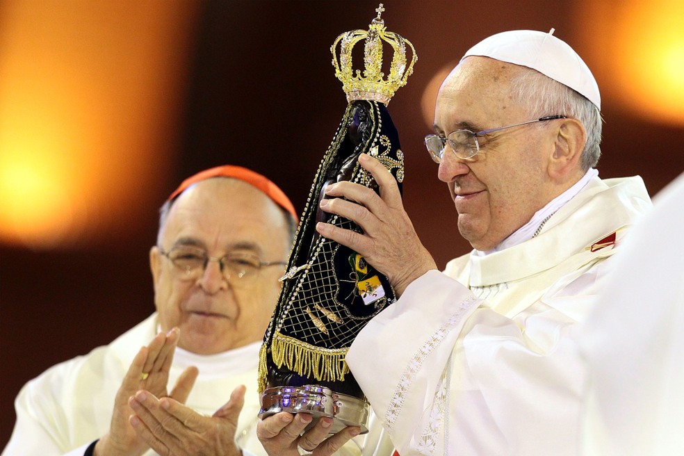 Imagem de arquivo - Papa Francisco esteve em Aparecida, em 2013  Foto: Bruno Miani/A Tribuna Jornal